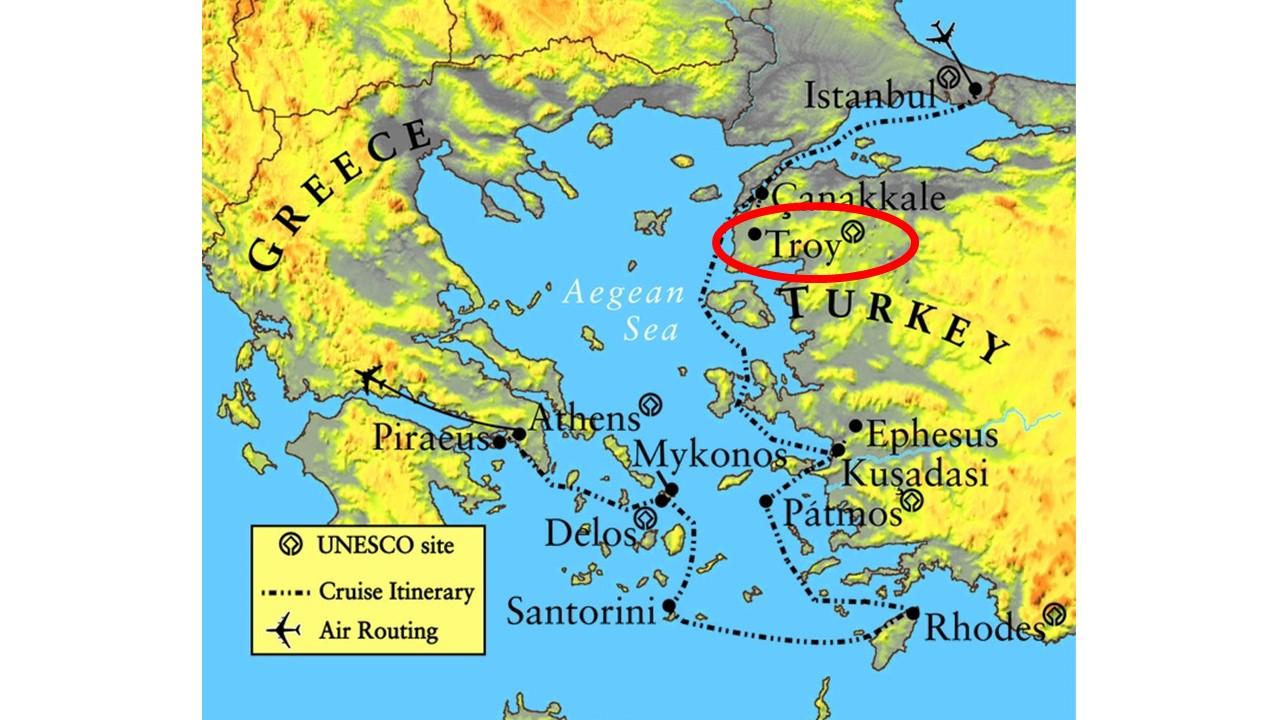 트로이 그리스 지도 